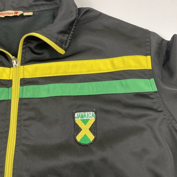 Morrisey Jamaica Track Jacket Men’s XL Rasta Black Yellow Green Stripes Zipper - Picture 7 of 10